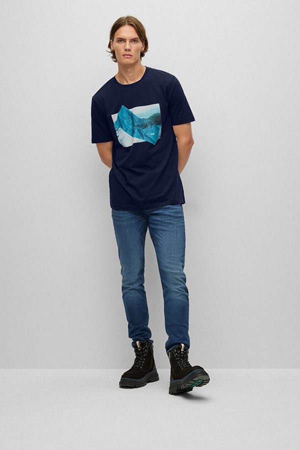 T-SHIRT BOSS - 404 BLUE